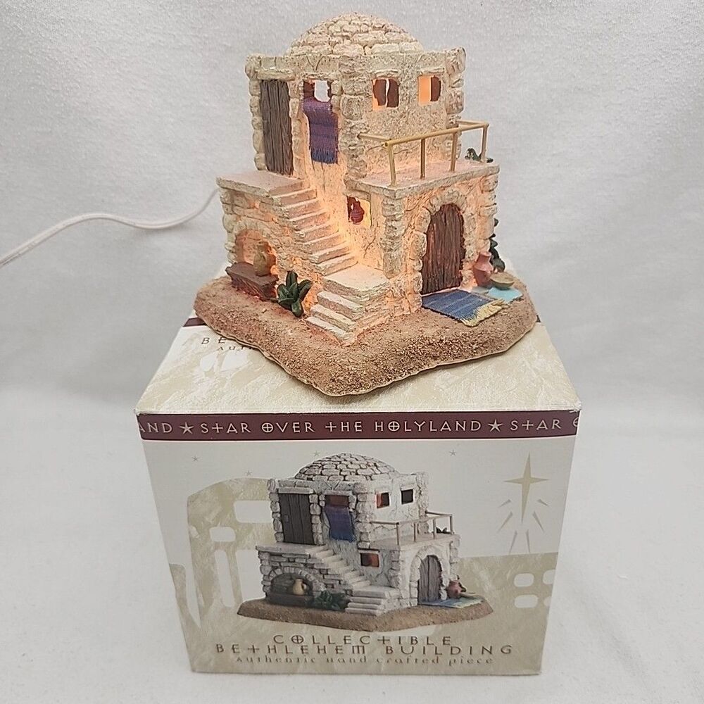House Bethlehem Building Lighted Seasonal Specialties Christmas Collectible VTG